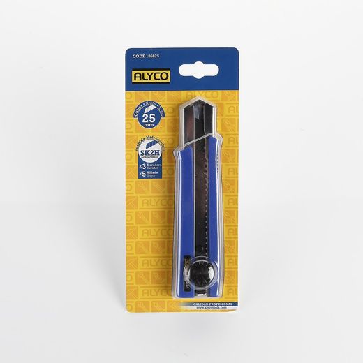 Cutter Cuchilla Sk2H Fragmentable 25 Mm Botón Deslizable ALYCO.