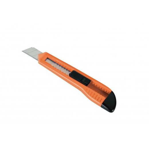 Cutter De Cuchilla Fragmentable De 9 Mm Con Guía De Plástico ALYCO ORANGE, Referencia 195630