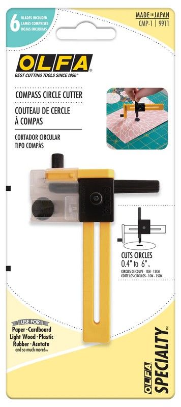 Cutter Compás Olfa Cmp-1.Cortador circular con compás.