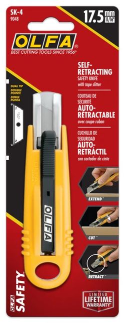 Cutter De Seguridad Auto-Retráctil Olfa . Referencia Sk-4.