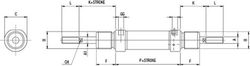 Cilindro Deamp Ø 16 Iso 6432 Amort.Mag.Pasante