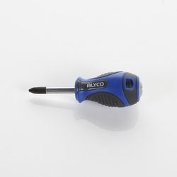 Destornillador Corto De Boca Philips PH Con Varilla de 38 mm, Ideal Para Trabajos En Espacios Reducidos Con Mango Bimaterial ALYCO, Referencia 119035 PH1 y Referencia 119036 PH2