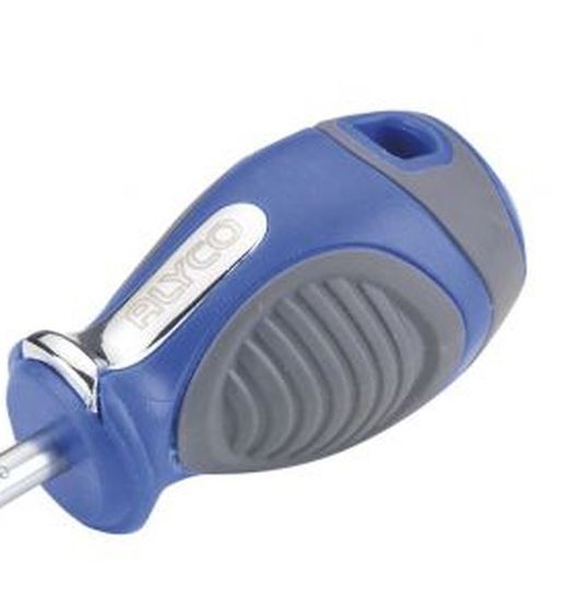 Destornillador Boca Plana Serie Corta ALYCO, Referencia 119012 De 5.5x1x38 y Referencia 119014 De 6.51.2x38 Milimetros