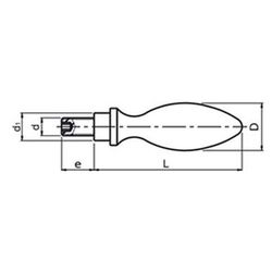 Manilla Giratoria De Aluminio Con Espiga Roscada,Din 98-E . Referencia 330012