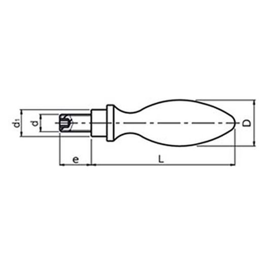Manilla Giratoria De Aluminio Con Espiga Roscada,Din 98-E . Referencia 330012