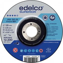 Disco de corte metal para máquina portátil AS 30 S INOX Superior. Edelco