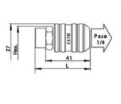Enchufe Rapido Iso 6150b, Rosca Hembra 1/4 De Acero, Referencia 120