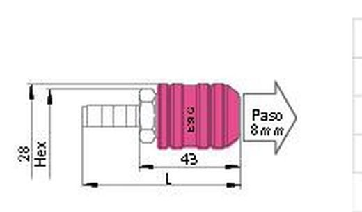 Enchufe Rapido Multiperfil 3×1, Para Manguera De Diametro 8 Milimetros, Referencia 3-130