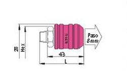 Enchufe Rapido Multiperfil 3×1, Rosca Macho 1/4, Referencia 3-110