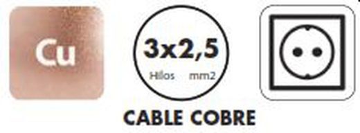 Enrollacables 40m H05vv-F 3g2.5 Ip44
