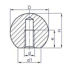 Esfera Lisa Din 319 Con Rosca Directa. Referencia 110002 C