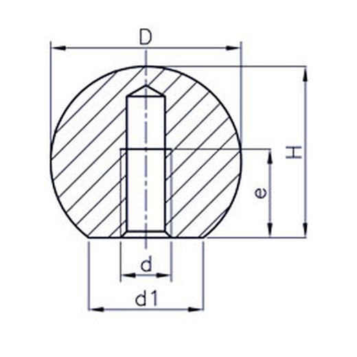 Esfera Lisa Din 319 Con Rosca Directa. Referencia 110002 C