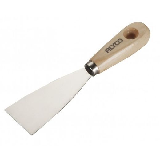 Espátula Flexible Acero Al Carbono Con Mango De Madera ALYCO, Referencia 196325 A 196395