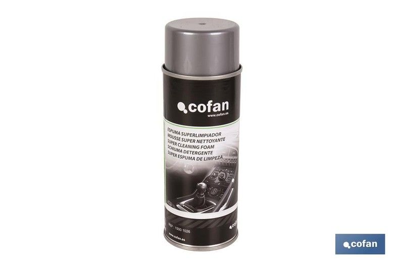 Espuma súper limpiadora en spray 400 ml | Perfumada para ambientar espacios | Previene de la aparición de moho y suciedad diaria. Referencia 15001026