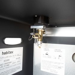 Estufa de gas HABITEX llama azul EG355 Con quemador de llama libre. Ref. 9310R355