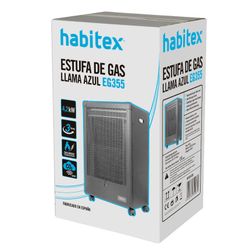 Estufa de gas HABITEX llama azul EG355 Con quemador de llama libre. Ref. 9310R355