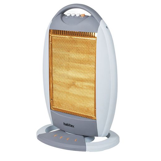Estufa halógena HABITEX E344 1200 W Sistema antivuelco y oscilante. Ref. 9310R344