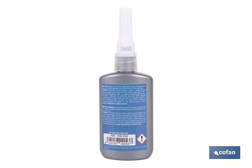 Fijador de Roscas 50 ml | Sellador de roscas nivel de fuerza medio | Asegura conexiones de tornillo y evita su liberación. Ref.15000243