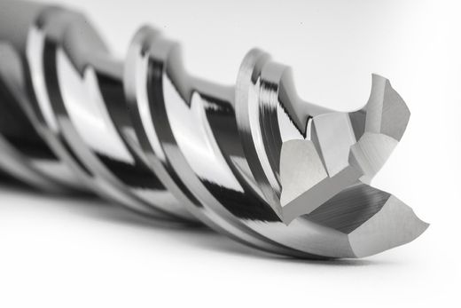 Fresa Frontal 3 labios de Metal Duro Grano Uf, helice 45º para Aluminio Pulido Espejo, Referencia 9437