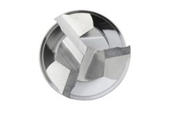 Fresa Frontal 3 labios de Metal Duro Grano Uf, helice 45º para Aluminio Pulido Espejo, Referencia 9437