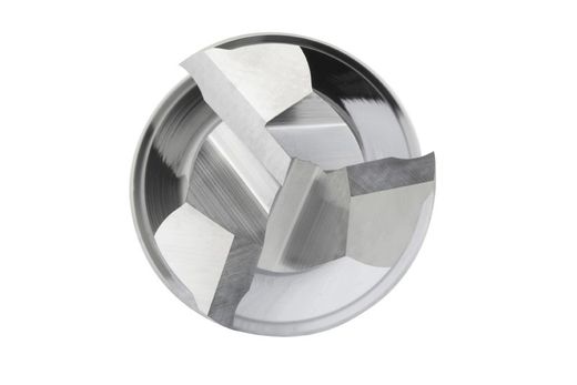 Fresa Frontal 3 labios de Metal Duro Grano Uf, helice 45º para Aluminio Pulido Espejo, Referencia 9437