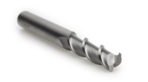 Fresa Frontal 2 Labios Serie Larga de Metal Duro Grano UF, para Aluminio, Referencia 9429