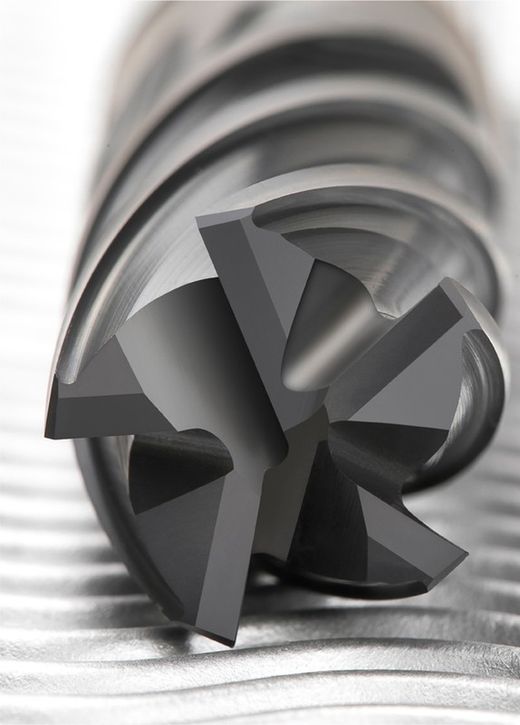 Fresa Frontal de Helice Variable Grano Uf de Metal Duro de Alto Rendimiento 48-70HRC, Din6528n Nz, Referencia 9406