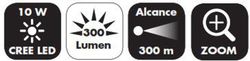 Linterna Frontal Recargable Led Cree 300 Lumens Alyco