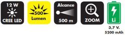 Linterna Frontal Recargable Cree Led 500 Lumens Alyco