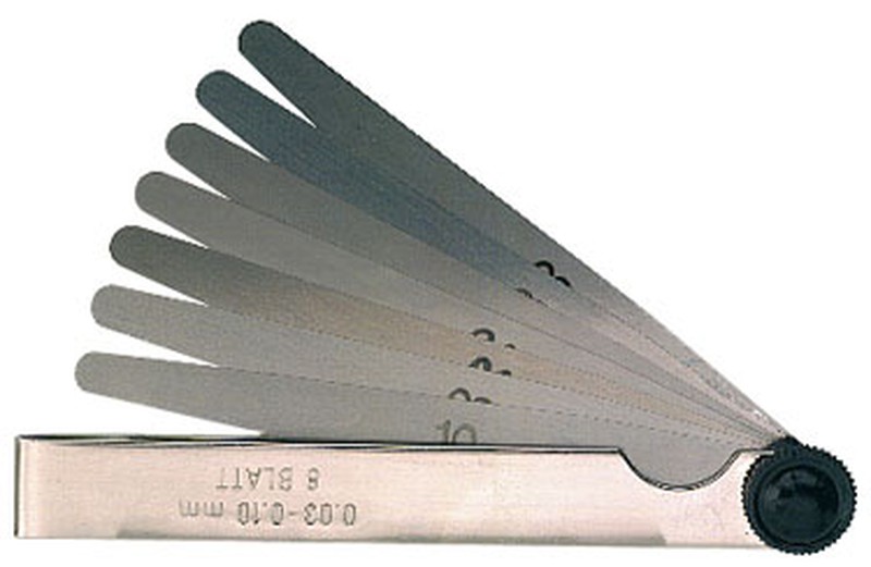 Juego de galgas de espesores de 32 hojas Galgas de espesores de acero  inoxidable con marcas dobles métricas/imperiales para medir el ancho o el  espesor de la brecha JAMW Sencillez