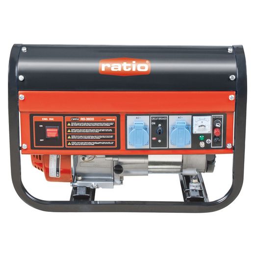 Generador de gasolina RATIO RG-3600 Potencia máxima de 2,8 Kva, Referencia 641X3600