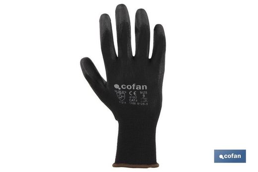 Guantes 100 % de poliéster | Impregnados para mayor seguridad | Flexibles | Protección y confort | Sin costuras. Referencia 11000125