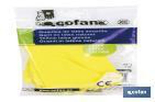 Guante Latex Amarillo Flocado