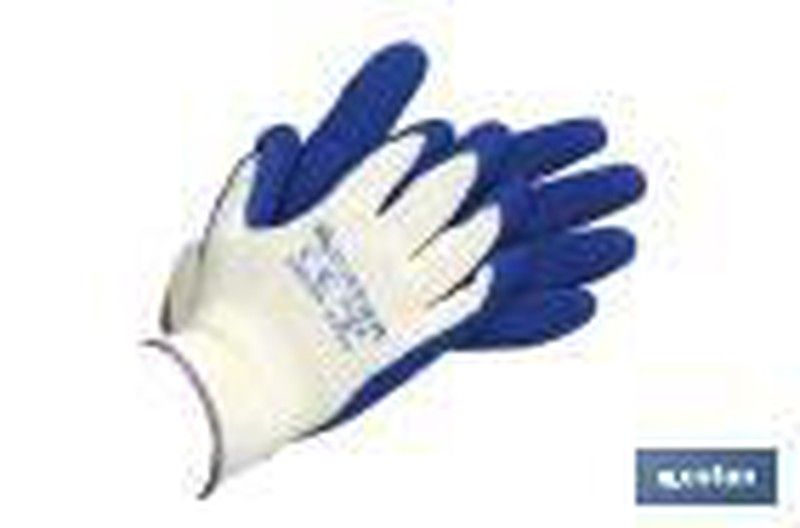 Guantes de tela y palma de látex | Adherencia correcta y resistentes | Ideales para trabajos manuales | Cómodos y adaptables. Referencia 11000067.