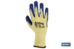 Guantes de tela y palma de látex | Adherencia correcta y resistentes | Ideales para trabajos manuales | Cómodos y adaptables. Referencia 11000067.