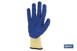 Guantes de tela y palma de látex | Adherencia correcta y resistentes | Ideales para trabajos manuales | Cómodos y adaptables. Referencia 11000067.