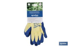 Guantes de tela y palma de látex | Adherencia correcta y resistentes | Ideales para trabajos manuales | Cómodos y adaptables. Referencia 11000067.