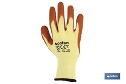 Guantes de tela y palma de látex | Adherencia correcta y resistentes | Ideales para trabajos manuales | Cómodos y adaptables, Referencia 11000053