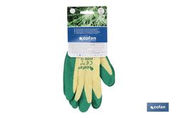 Guantes de tela y palma de látex | Adherencia correcta y resistentes | Ideales para trabajos manuales | Cómodos y adaptables. Referencia 11000050