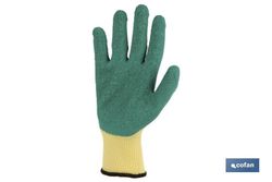 Guantes de tela y palma de látex | Adherencia correcta y resistentes | Ideales para trabajos manuales | Cómodos y adaptables. Referencia 11000050