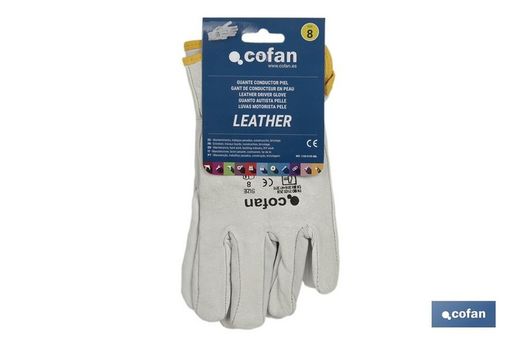 Guantes estilo conductor de piel | Perfecta adaptación y tacto excelente | Protegen y aseguran las manos. Referencia 11000159
