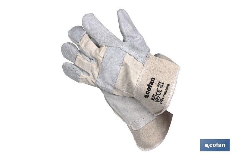 Guantes de serraje americano | Especiales para carga y descarga | Diseño industrial y resistente. Referencia 11000074