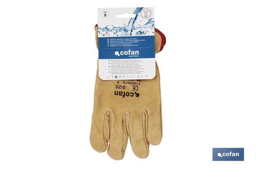 Guantes de piel de vacuno | Repelentes al agua | Seguros y cómodos | Resistentes y duraderos. Referencia 11000076