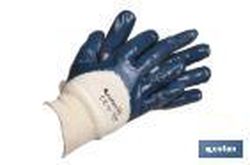 Guantes de nitrilo azules | Revestimiento impermeable y no absorbente | Larga duración y resistentes. Referencia 11000097.
