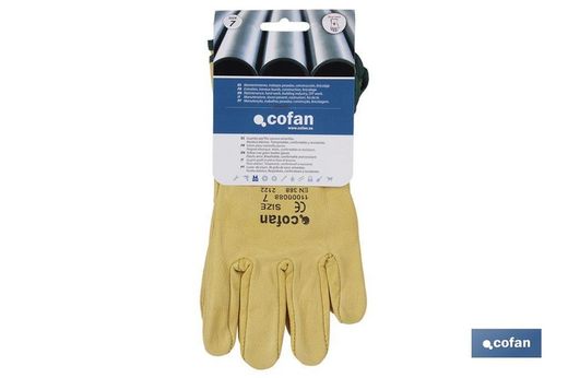 Guantes de piel de vacuno | Calidad estándar | Seguros y cómodos | Resistentes y duraderos. referencia 11000088