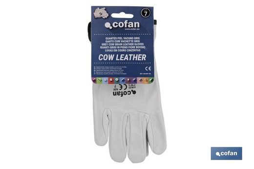 Guantes de piel de vacuno | Calidad estándar | Seguros y cómodos | Resistentes y duraderos. referencia 11000091.