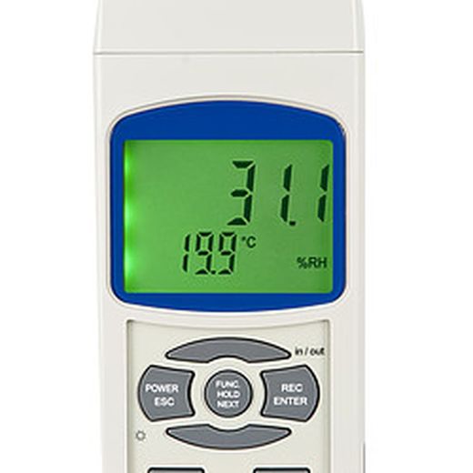 Higrómetro Pce-Wb 20sd. Mide El Valor Wbgt En Interior Y Exterior, La Temperatura De Globo Negro, Humedad, Temperatura Del Aire, Temperatura De Bulbo Húmedo Y La Temperatura De Punto De Rocío.