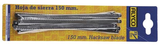 Hojas para sierra de arco junior de 150 milímetro Alyco. Referencia 144036