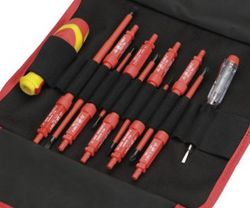 Juego De Destornilladores Aislados Con Varilla Intercambiable En Estuche De Nylon ALYCO, Referencia 119332