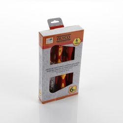 Juego De 6 Destornilladores Aislados 1000V VDe En Caja Cartón ALYCO ORANGE, Referencia 170446